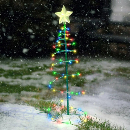 Christmas Solar Light LED Luminous Christmas Tree Ornament Outdoor Waterproof Decorative Lamp String Festival Garden Decorations