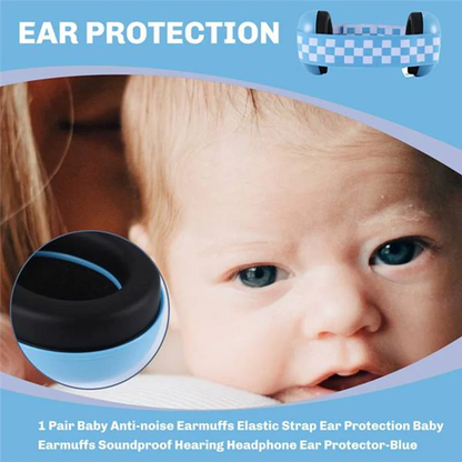 MACH-Baby Noise Cancelling Ear Protection Earmuffs For Infants With Elastic Headband Airplane Travel Baby Accessories A