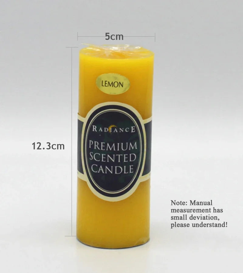 Flameless Pillar Candles Black Red Yellow Scented Candles Large Soy Wax Prayer Church Candles Aromatherapy