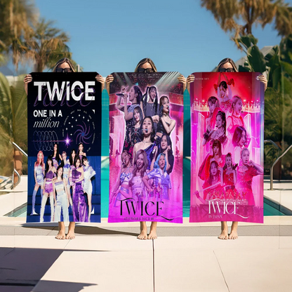 T-TwiceS-S Kpop Beach Towel For Kids Personalized Bath Towel Pool Towel Vacation Gift Picnic Towel Party Gift