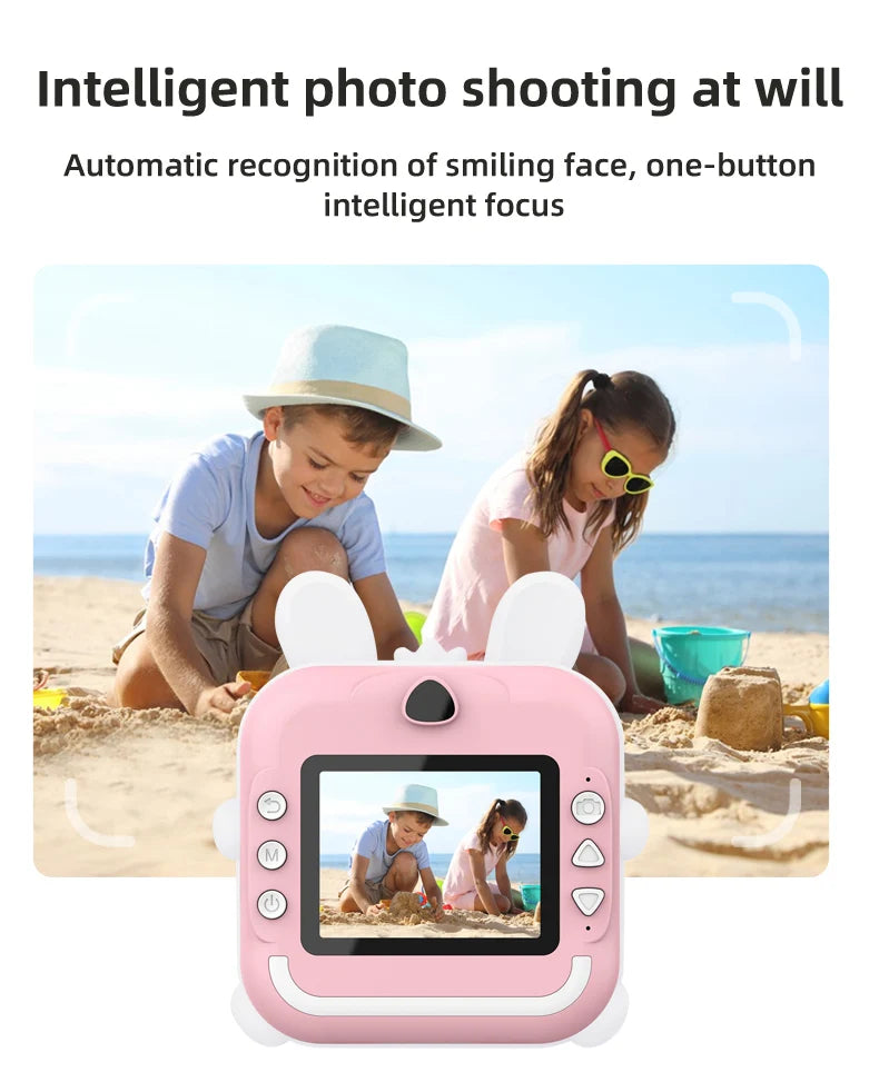 Children 1080P HD Digital Camera  Mini Thermal Printer Photography Instant Print Photo HD Digital Video Cameras Portable Toy