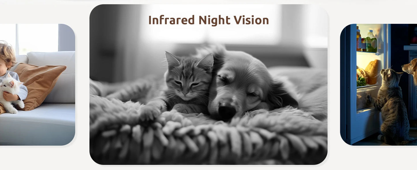 2 Pcs Blurams Indoor Security Camera 2K, Home Security Camera for Dog/Elder, Security Camera with One-Touch Call Update A31S-2pc