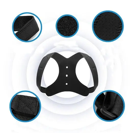 1 Pc Adjustable Posture Corrector With Breathable Upper Back Support Relieves Neck Shoulder And Back Pain Hunchback Correction