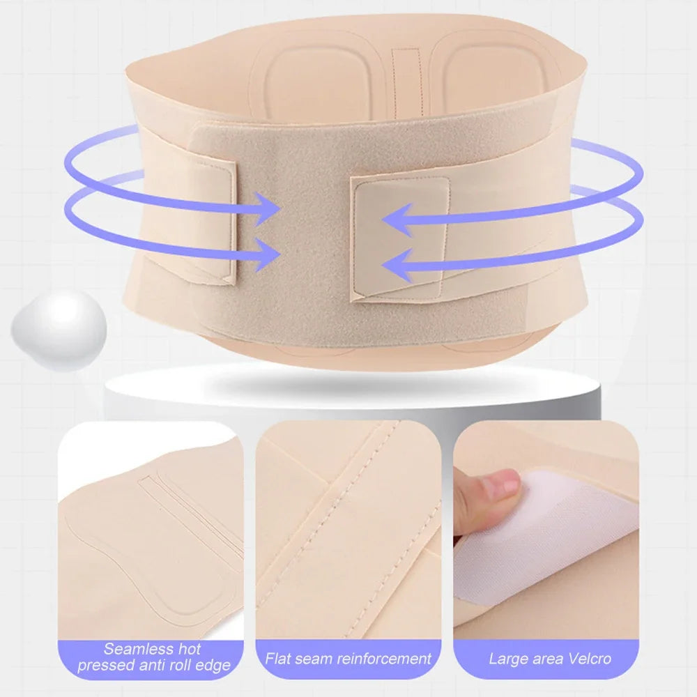 Sports Ultra Thin Back Brace with Lumbar Pad, Seamless Yoga Fabric, Back Brace for Lower Back, Waist Brace for Lower Back Pain