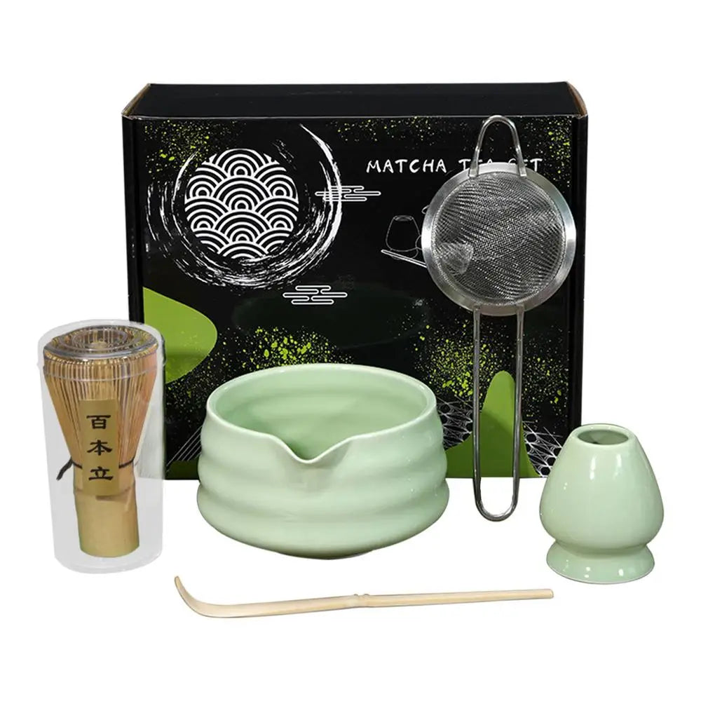 Japanese Tea Set 5-Piece Authentic Matcha Set Professional Matcha Whisk Set Matcha Kit For Matcha Lovers Novices Family Friends