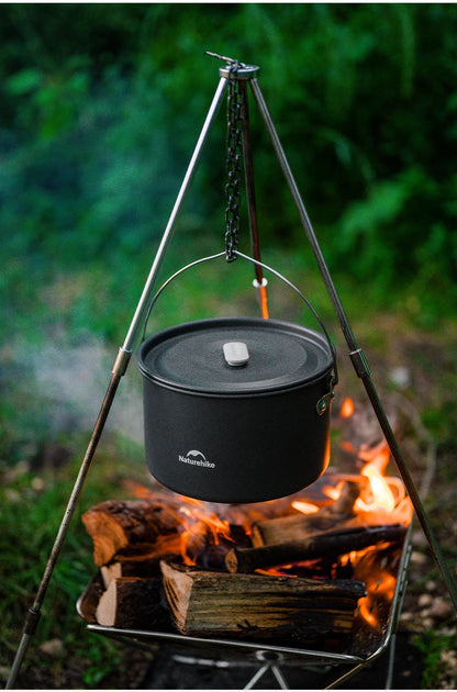 Naturehike Camping Pot Set Aluminum Alloy Cookware Pot Set Portable Outdoor Picnic Tableware Camping Cookware Kit CNK2450CF010