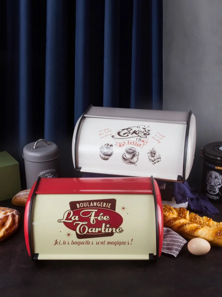 Bread Bin Bread Holder Large Capacity Stainless Steel Bread Box Holder Bin Container Kitchen Storage Organizer Bread Storage Box