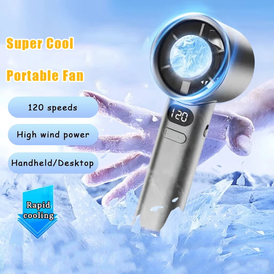 Handheld Fan Portable Small Fan USB Rechargeable Battery Fan Cooling USB Hand Fan Personal Highspeed Fans