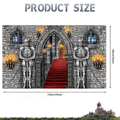 Medieval Party Banner Medieval Castle Backdrop Medieval Castle Backdrop Medieval Party Decorations Medieval Themed Party