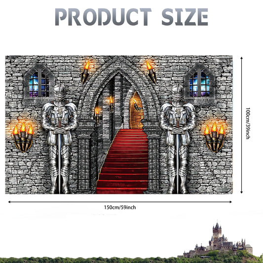 Medieval Party Banner Medieval Castle Backdrop Medieval Castle Backdrop Medieval Party Decorations Medieval Themed Party