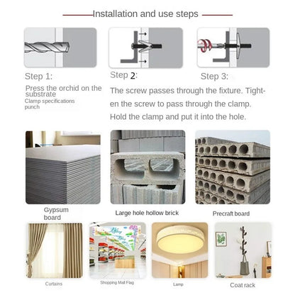 M4 M5 M6 M8 M10 Plasterboard Hollow Wall Cavity Wall Fixing Spring Toggle Anchor Ceiling Dry Wall Anchors No Bolt