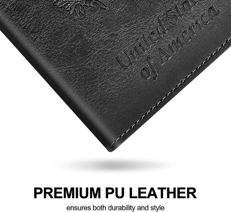 Passport Holder Cover Wallet Travel Essentials RFID Blocking Leather Card Case International Travel Must Haves Travel Accessorie