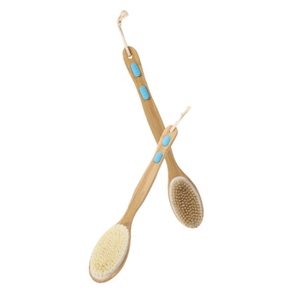 Double-sided Shower Bath Body Brush Skin Care Long Handle Soft Bristles Shower Brush Dry Skin Exfoliating Cleaning Tool