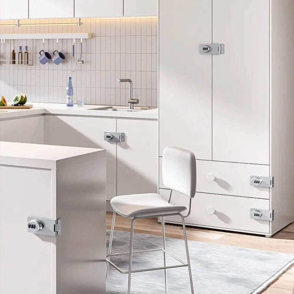 Creative 3-digit Cabinet Door Lock Firm Antirust Code Lock ABS and Stainless Steel Protect Baby Safety Locks Cupboard