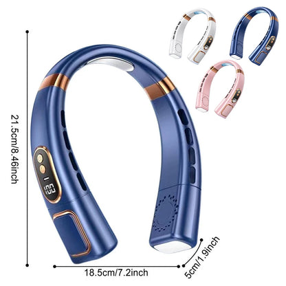 Neck Hanging Fan USB Charging Lazy Outdoor Portable Silent Turbo Neck Bladeless Mini Fan Summer Cool Best Gift For Friends Kids
