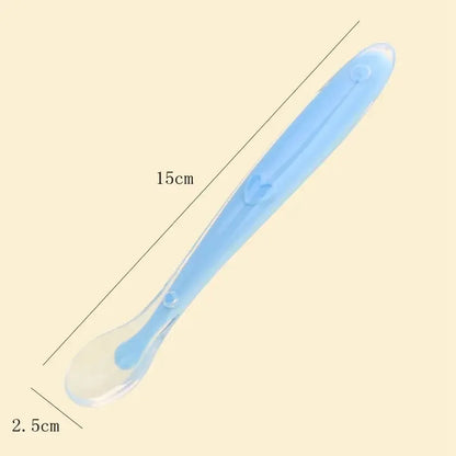 1PC Silicone Spoons for Baby Infant Feeder Spoons for Children Kids Soft Safety Feeding Spoons BPA Free Baby Utensils Flatware