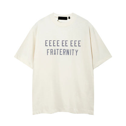 Fashion Design Men's T-shirts Two Rows Letter Logo Streetwear Designer Brand Men's T-shirts Sets