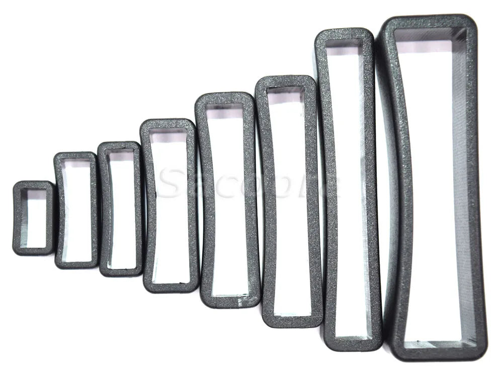 10pcs/pack Plastic Belt Loop Keeper Square Loop Leather Belt Buckle Harness Backpack Straps Black