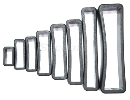10pcs/pack Plastic Belt Loop Keeper Square Loop Leather Belt Buckle Harness Backpack Straps Black