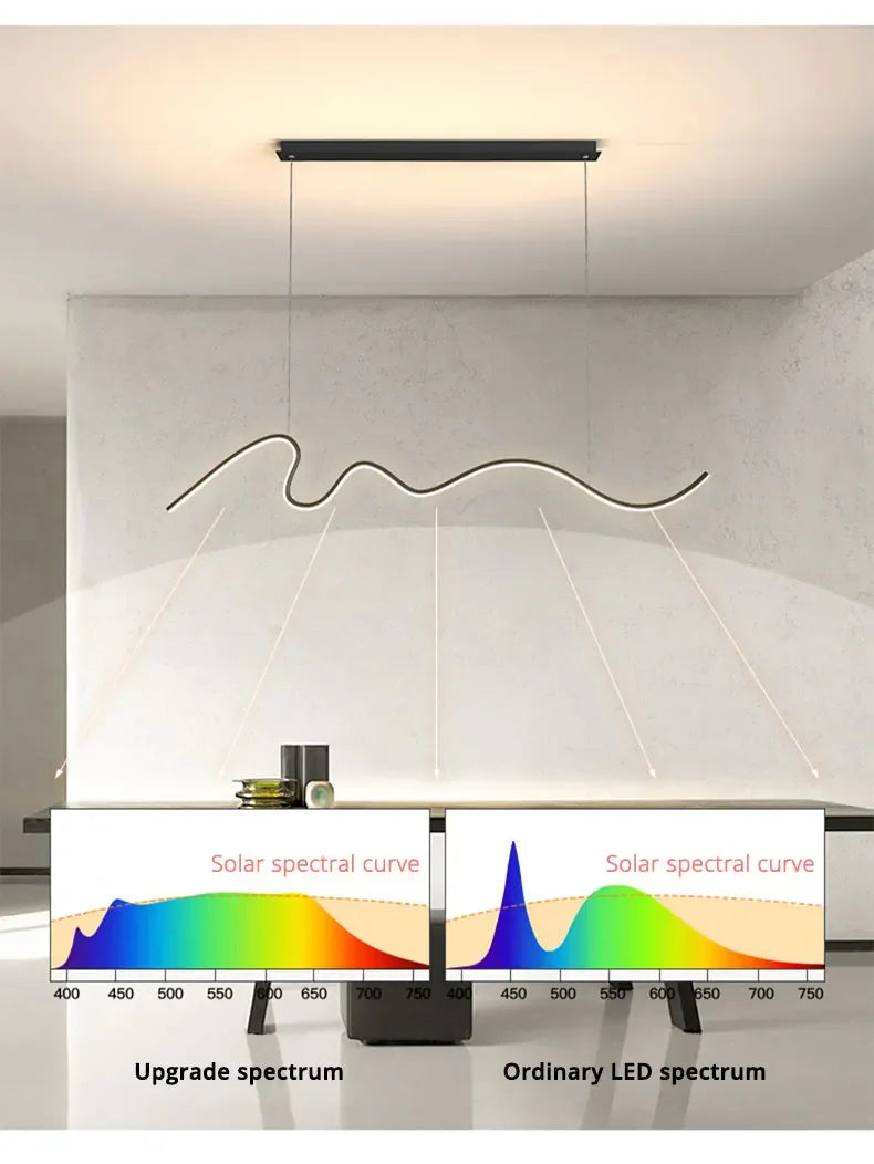 Dining Room Lamp Chandelier Light Luxury Lamps Modern Minimalist Dining Room Dining Table Bar Nordic Minimalist Strip 2025 New