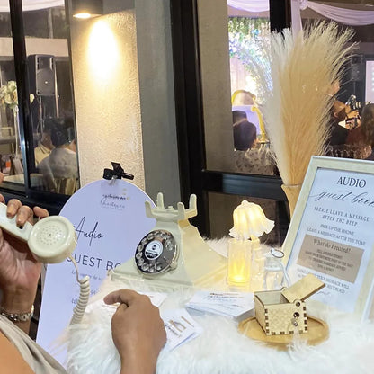 Audio Guest Book Phone wedding guest voice blessing message book banquet voice check-in message phone birthday party celebrati