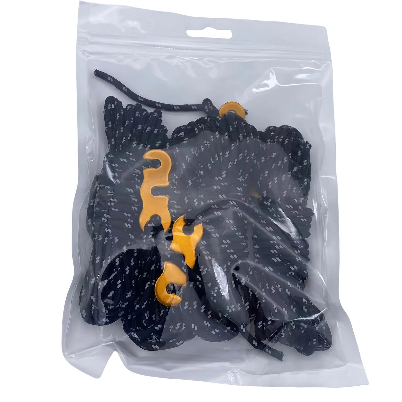 4 Outdoor Tent Ropes, Reflective Ropes Canopy Ropes Reinforced Windproof Ropes with Buckles To Ensure Safety Camping Accessories