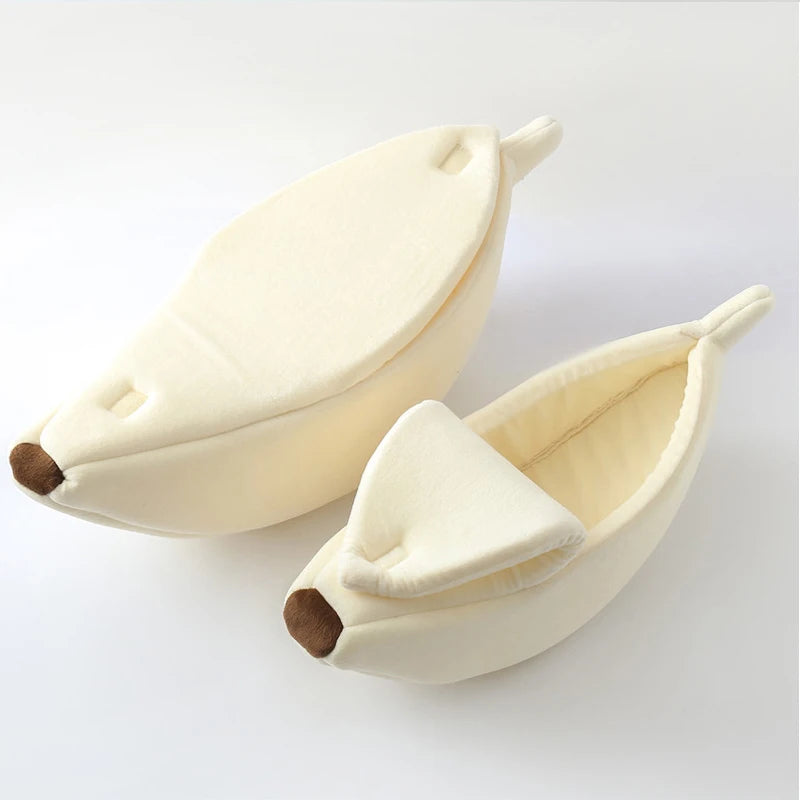 Banana Cat Bed House Funny Cute Cozy Cat Mat Beds Warm Durable Portable Pet Basket Kennel Dog Cushion Cat Supplies Multicolor