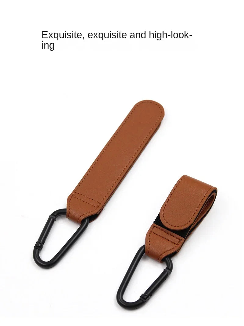 Leather Baby Bag Stroller Hook Pram Rotate 1/2pcs 360 Degree Rotatable Cart Organizer Pram Hook Stroller Accessories