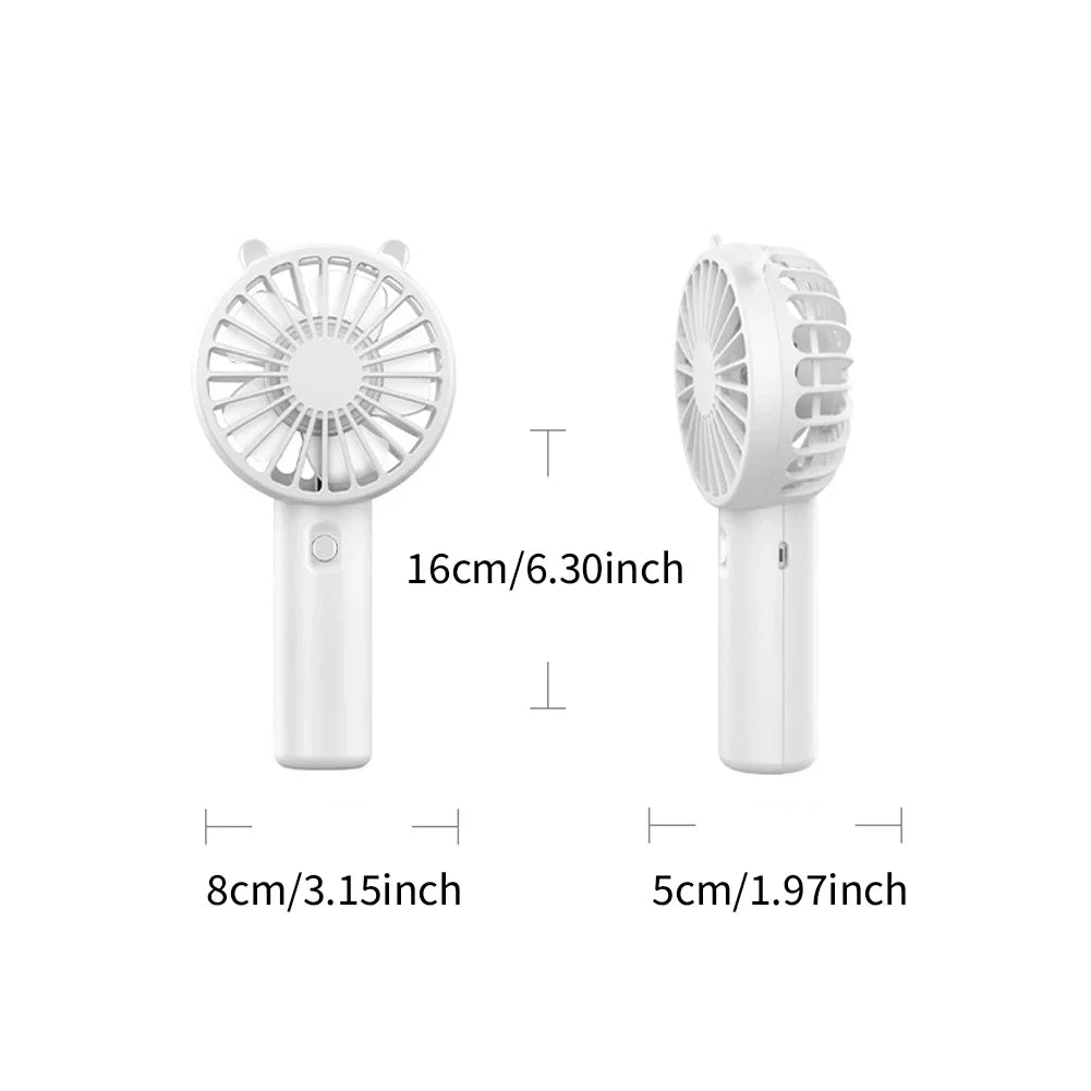 Portable Handheld Fan Small Cooling Fan USB Rechargeable Eyelash Eyelash Mute Cooler Handheld Fan Mini USB Rechargeable Desk