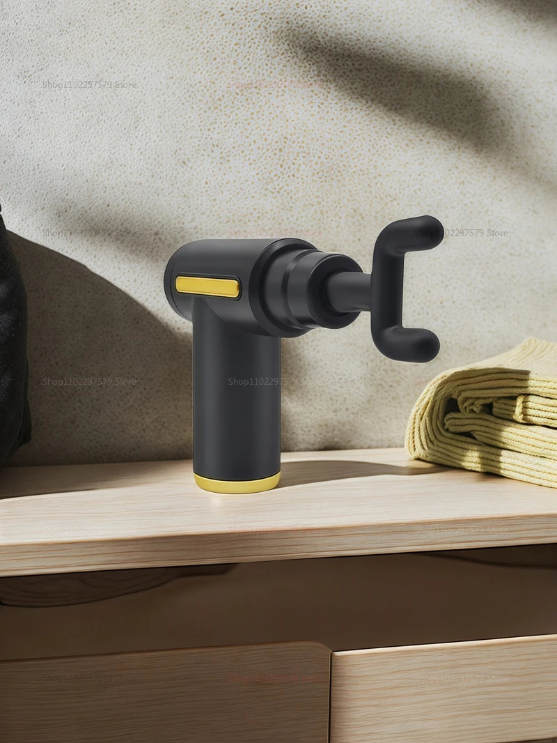 Portable Mini Electric Massager Gun for Body Deep Tissue Muscle Relaxation With LED Touch Screen 4Replaceable Massage Head