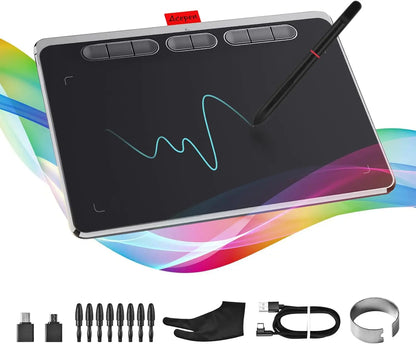 Drawing board, digital tablet computer, HavaPen ap906 9 x 5 inch artistic drawing digital tablet computer with battery-free pen