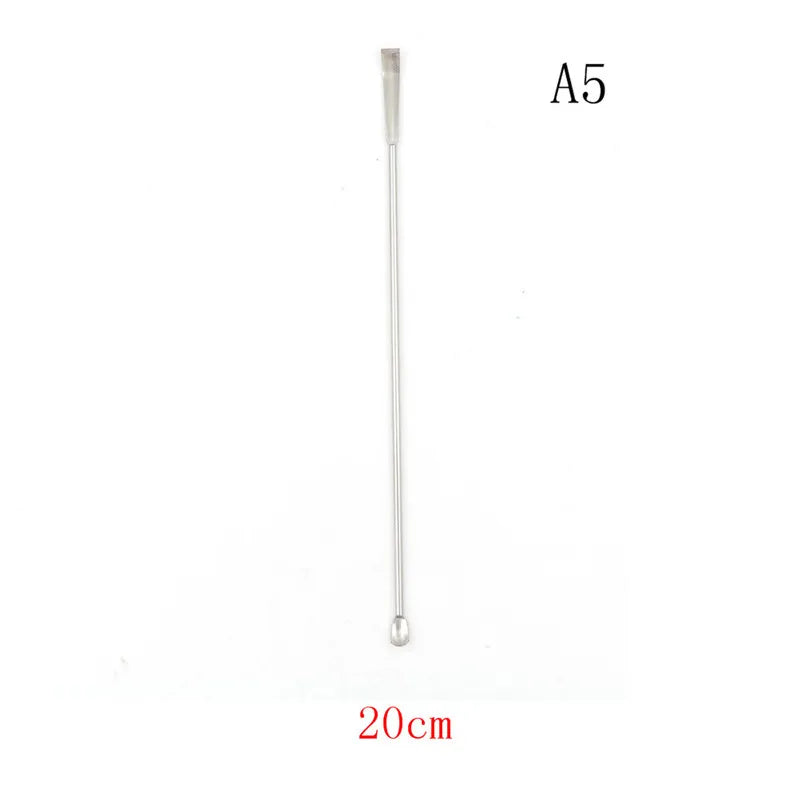 1pc Stainless Steel Lab Micro Spatula Medicine Spoon Scoop Shovel Pharmacy 100mm / 125mm / 150mm / 180mm / 200mm / 220mm