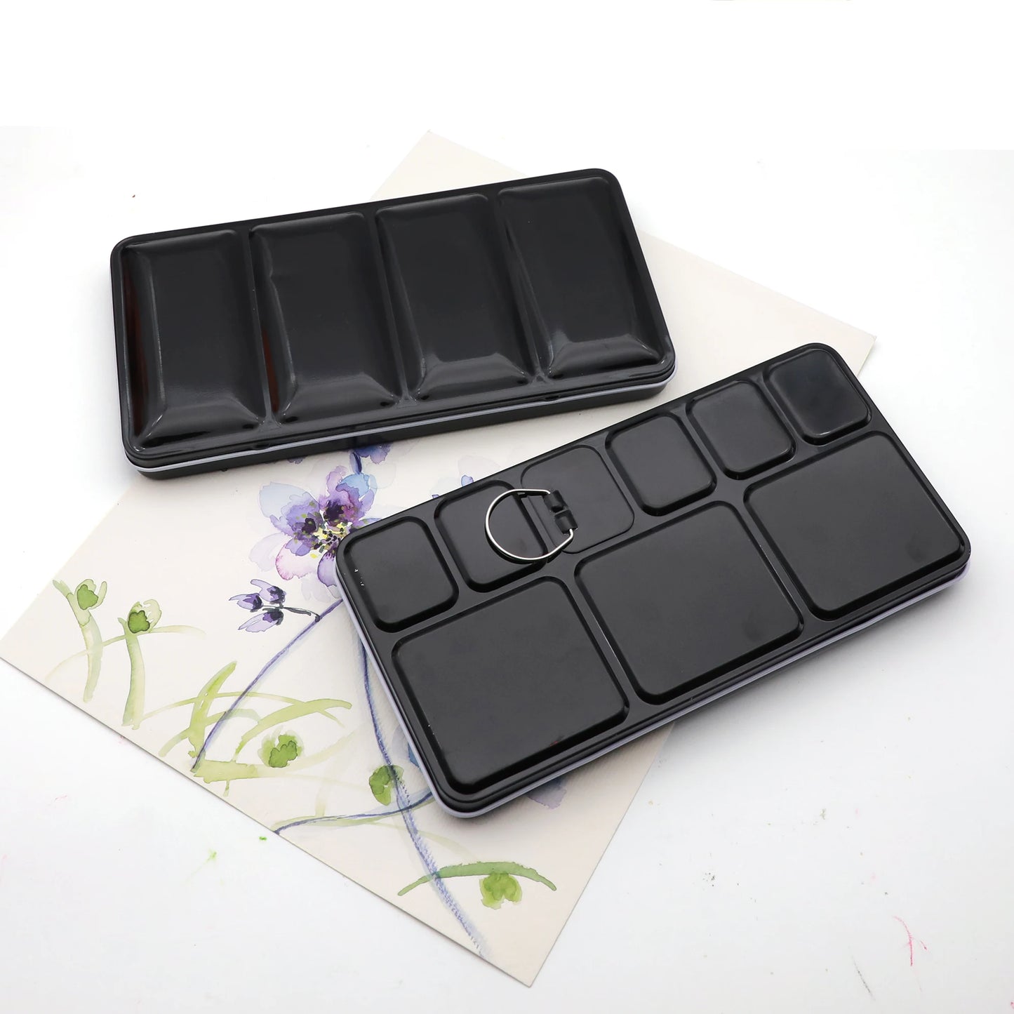 Artecho NEW Art Supplies Paint Set Tin Box Palette Solid Watercolor Set With 12 Essential Colors