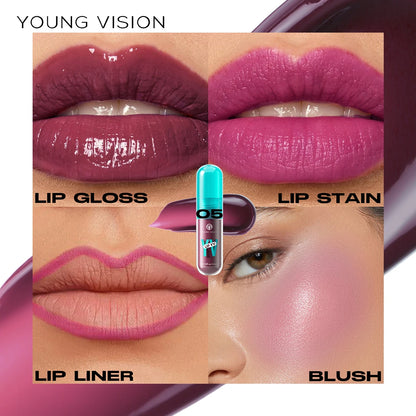 YOUNG VISION 6-Shade Avocado Long-Lasting Moisturizing Lip Stain is lightweight, non-sticky, non-stick cup lip stain