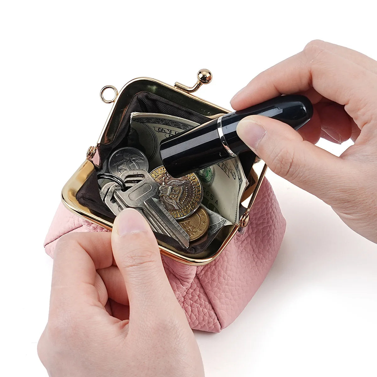 Women Wallets RFID Blocking Bank Card Purse Cowhide Leather Card Holder Mini Credit Coin Case Compact EDC Wallet