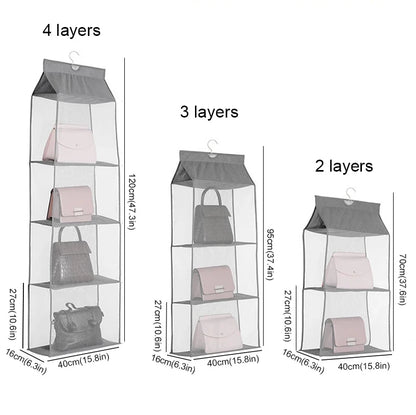 handbag storage hanging bag Organizer Wardrobe Closet Storage Transparent Three-dimensional Home Organization hanging bag