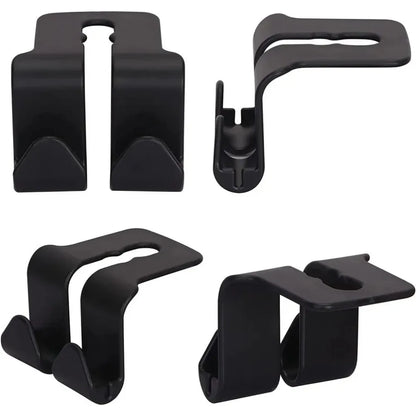 1/2PCS Car Seat Headrest Hook 4 Pack Hanger Storage Organizer Universal for Handbag Purse Coat Fit Universal Vehicle Car Black