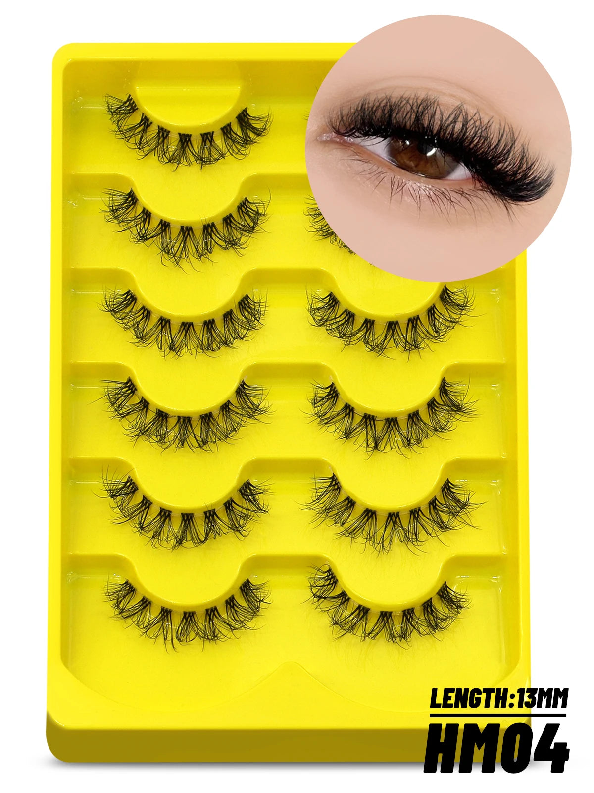 GROINNEYA Cat Eye Lashes Natural Look Mink Eyelashes Natural Look Faux Mink Wispy Soft Natural Clear Band Lashes Makeup