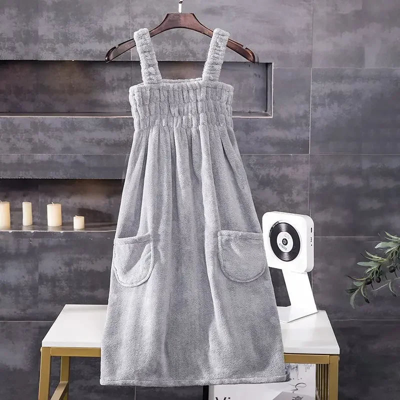 82x140cm Large Bath towels For Body coral velvet Bath Skirt  Fashion Lady Wearable Fast Drying Beach Spa Bathrobes Bath Towels