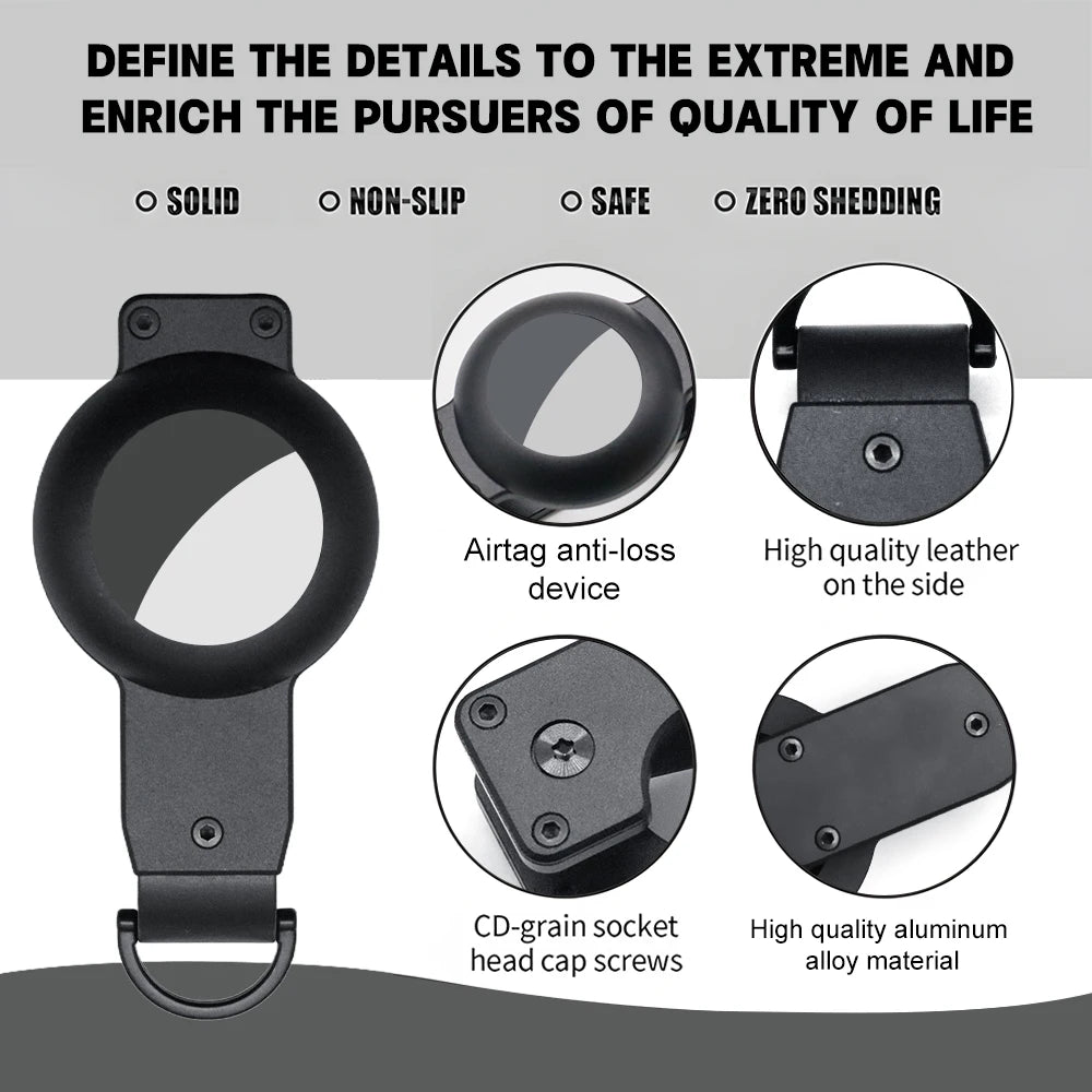 Key Organizer, Compact Keyholder, Anti-Lost Metal Keychain with Airtag Case, Compatible with Apple AirTag Finder Tracker, Alumin