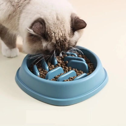 Pet Supplies Dogs and Cats Slow Food Bowl Puzzle Non-Choking Non-Slip Slow Feeder Thickened Plastic Plate Bowl Pet Feeding Bowl