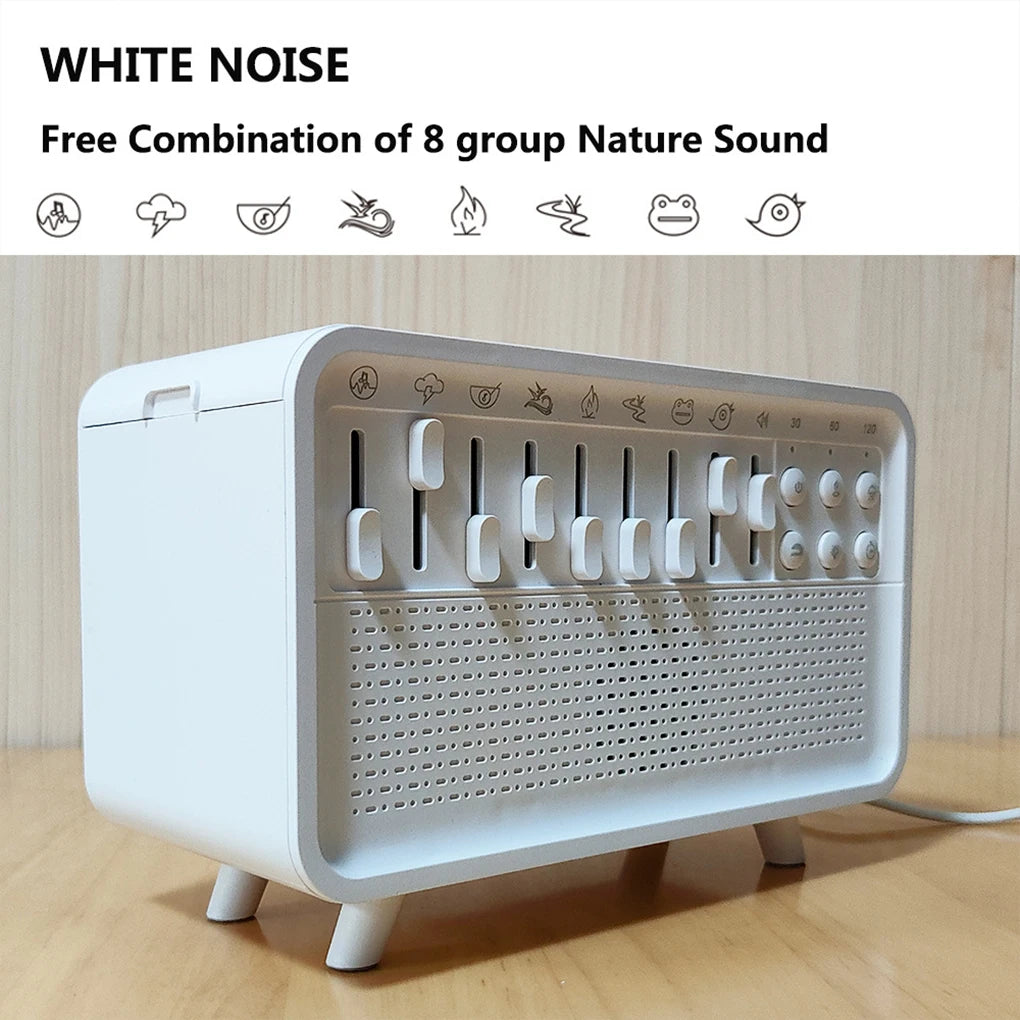 Wireless Bluetooth Speaker Noise Timed Natural Sounds Music Box Improve Sleep Rain Sea Waves Bird Thunder Relax Reduce Stress