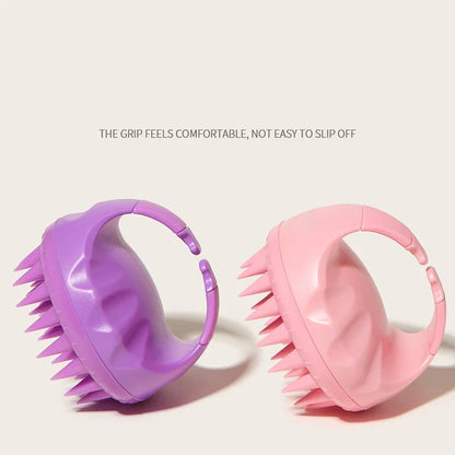 Scalp Scrubber Shampoo Brush Massager Clean Scalp Comb With Handle Hair Washing Brush Scalp Exfoliator Brush Head Scrubber Tools