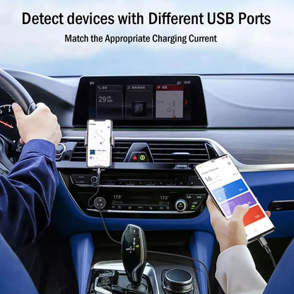 3.1A Fast Car Chargers USB PD Type C QC 3.0 Outlet Adapter Fast Charging For 12V 24V Car Truck Boat RV Motorcycle 12V/24V