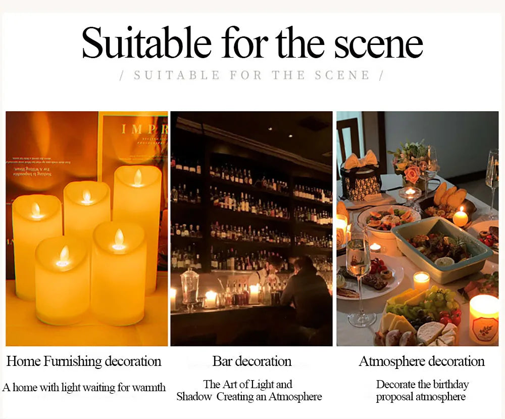 LED Electronic Candles AAA Battery Models Suitable For Couples Candlelight Dinner Romantic Lighting Decorative Lamp