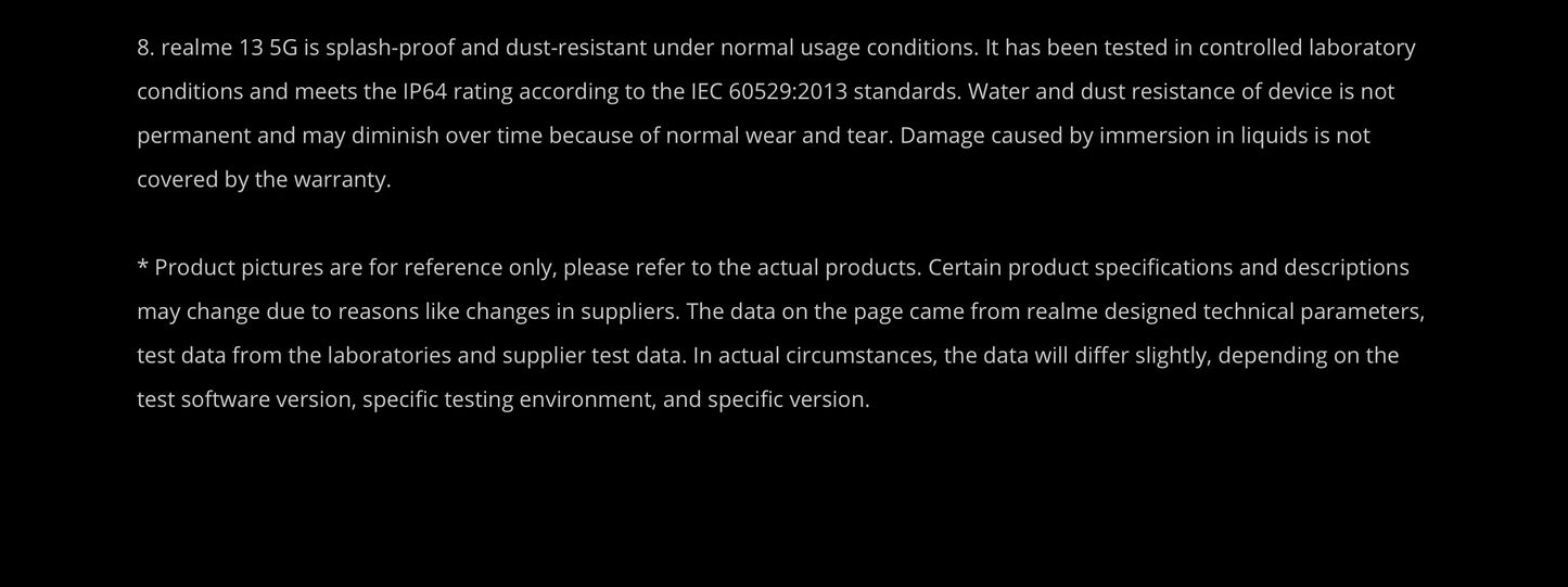 realme 13 5G Smartphone 6.72" 120Hz Display 50MP OIS Camera 120Hz LCD Eye Comfort Display 45W Fast Charge 5000mAh Battery IP64