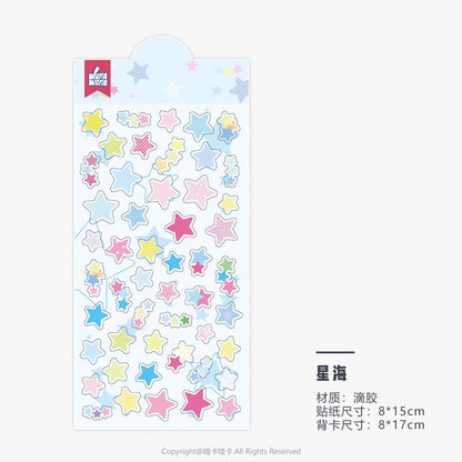 3D Clover Stickers Journal Stickers Strawberry Decorative Stickers for Phone Cases Fireworks DIY Craft Supplies