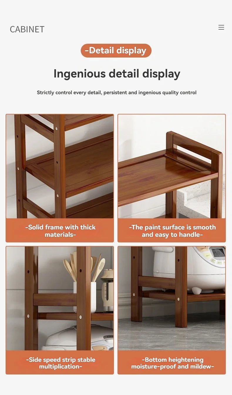 Kitchen shelf, floor standing multi-layer product collection, household pot seasoning shelf, fruit and vegetable bowl and dish s