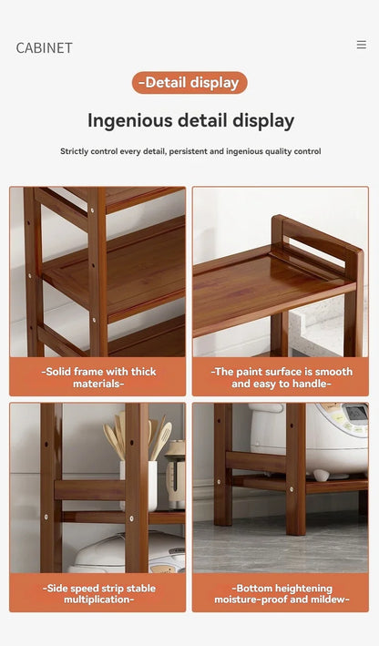 Kitchen shelf, floor standing multi-layer product collection, household pot seasoning shelf, fruit and vegetable bowl and dish s