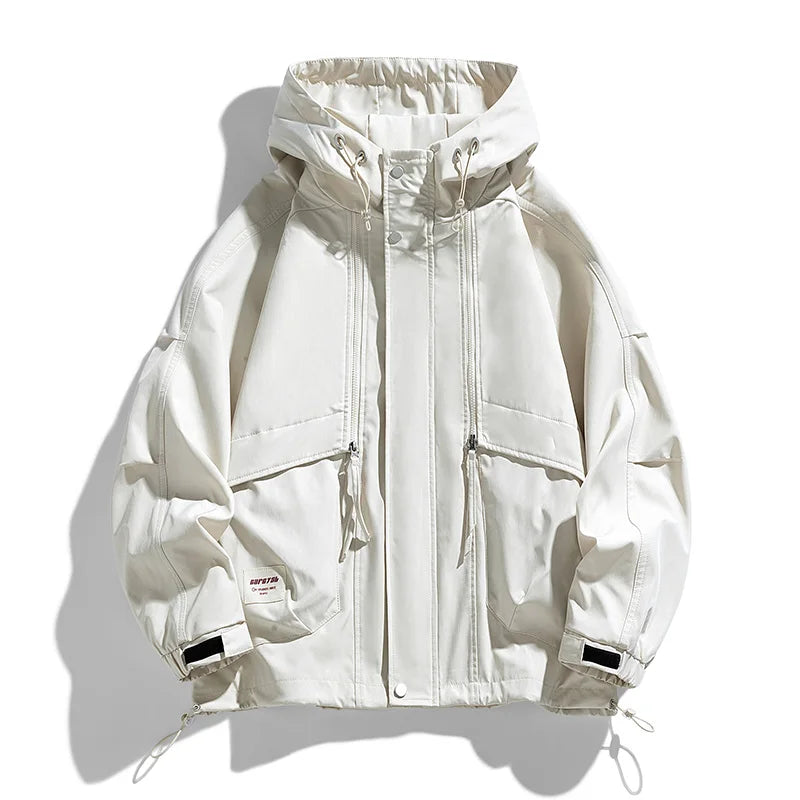 Oversize Men Jacket Coats Windbreaker Trench 6XL 7XL 8XL Plus Size Hooded Waterproof Black Bomber Camping Loose Thin Softshell